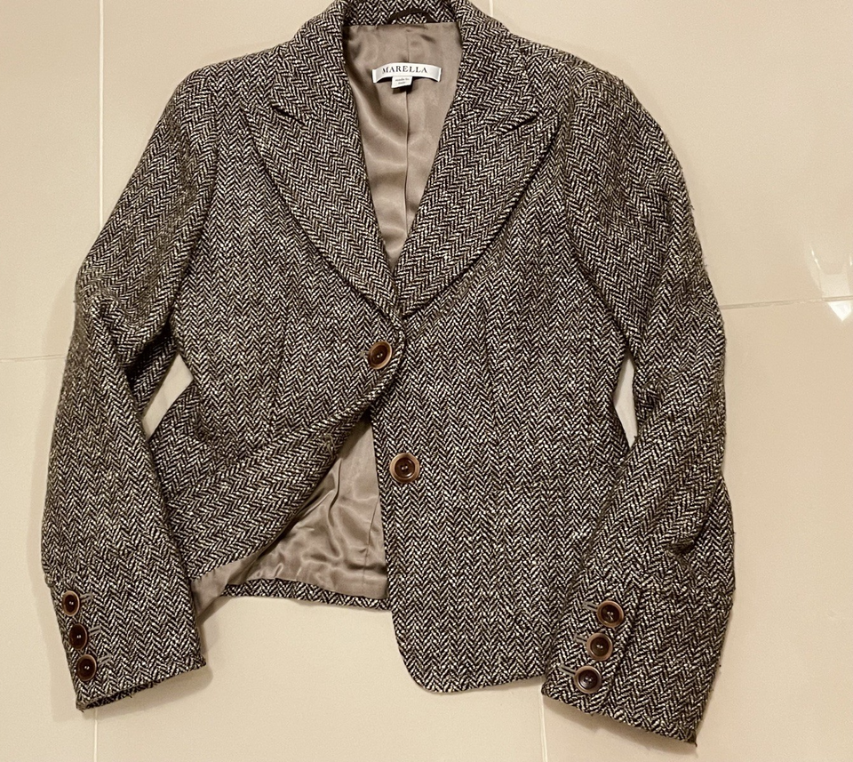 Only - Veste d'ensemble boutonnée en tweed - Orange