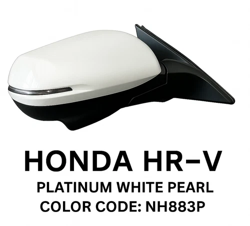 NEW PLATINUM WHITE Mirror FIT 2019-22 Honda HR-V Passenger EX EX-L Navi Touring