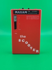 Maxam The Scooter FM Stereo Receiver RS-881 Red Handheld Radio TESTED  WORKS