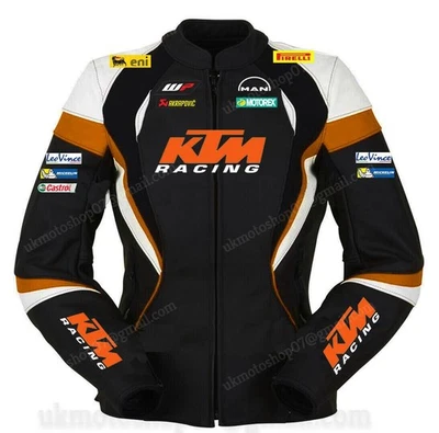 Neue KTM Racing Motorrad Biker Lederjacke,  KTM MotoGP-Rennrad-Lederjacke. - Bild 1 von 4