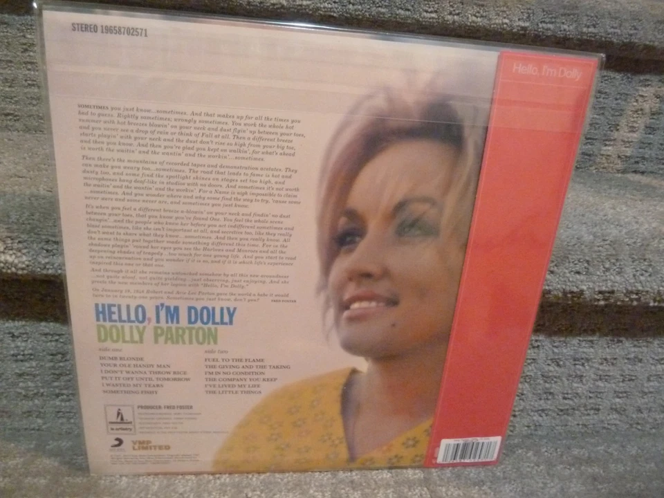 DOLLY PARTON Hello I'm Dolly 180 gram flame galaxy vinyl LP Record Album NEW - Image 3 of 3