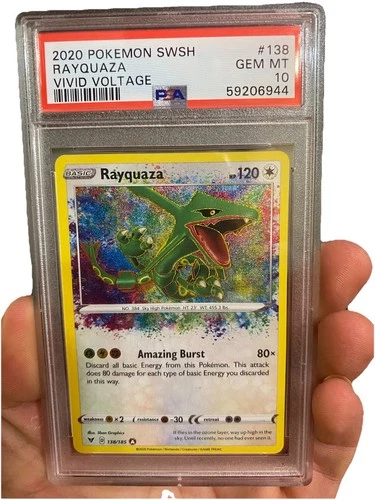 Pokémon Rayquaza Amazing Rare Holo 138/185 Vivid Voltage PSA 10 2020