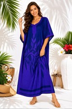 Free size Kaftan Tunic Dress Beach Cover up fits upto size 24,26,28,