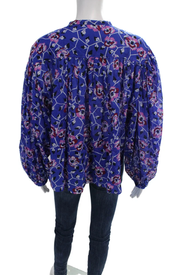 Blusa azul con botones estampado floral azul Etoile Isabel Marant para mujer talla 36 EUR Foto 3 de 4