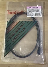 TechCraft Cat6 Ethernet Patch Cable 3ft RJ45 UTP Network Cable/Cord – New Sealed