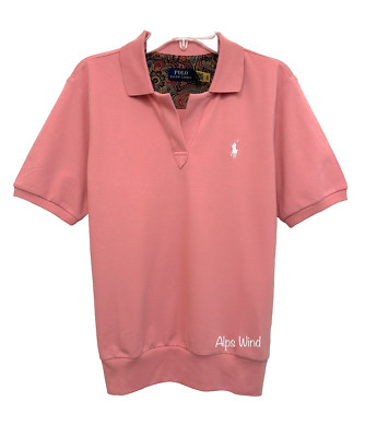 RALPH LAUREN X TRENDYGOLF WOMENS S/S POLO SHIRT IN PINK SIZE- S, L NWT$110