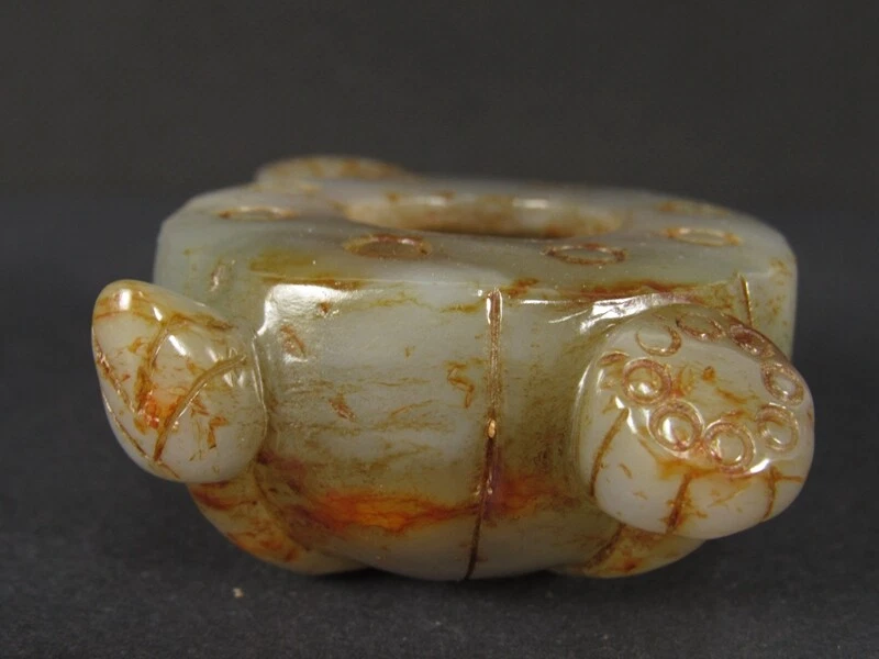 Lavadora de cepillo china de jade nefrita hetiana tallada en raíz de loto Foto 3 de 4