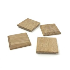 4 x Eiche Holz Rohling Plakette gefast Standschild Basteln Deko Schild Sockel