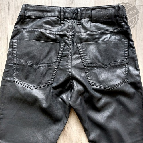 DIESEL KROOLEY Jogg Sweat Pants Leather-like Tapered Jeans 0849R W30 L32 RRP£275 - Picture 16 of 24