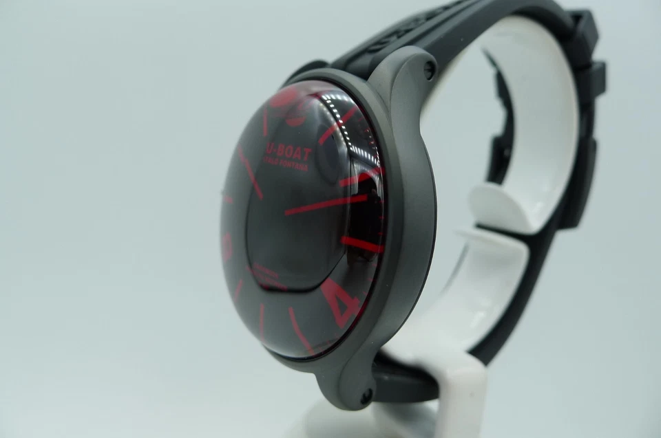 U-BOAT DARKMOON 8466/B RED OIL FILLED SWISS ITALIAN STEEL PVD DIVER 45MM DESTRO - image 3 of 4