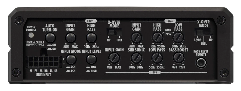 Crunch GTX2600.6D 6-Kanal Endstufe Verstärker Mehrkanal Front Heck Sub Betrieb - Bild 3 von 4
