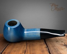 Mr. Brog HAND MADE WOODEN SMOKING PIPE for TOBACCO 34 Buldog Blue  PEAR + BOX