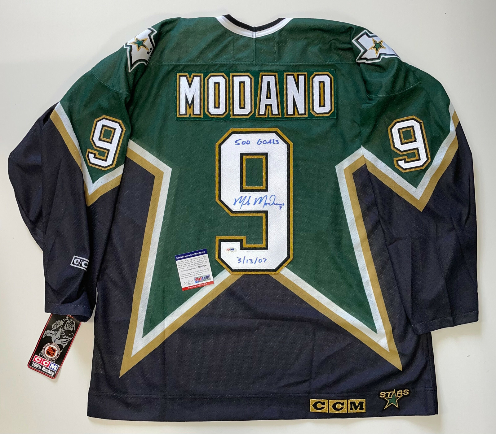 Mike Modano Signed Ccm Dallas Stars Inscribed 500 Goal Jersey Psa/Dna Coa  Xl | Ebay