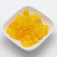 50pcs Natural Yellow Agate Stone Half Drilled Hole Beads 10mm Round Ball DIY