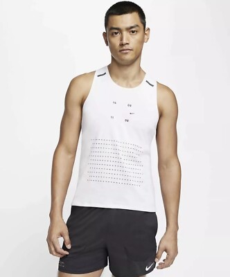 Mens Nike Tech Pack Running Tank Vest Gilet White CJ5770-100 Men's MEDIUM NWT