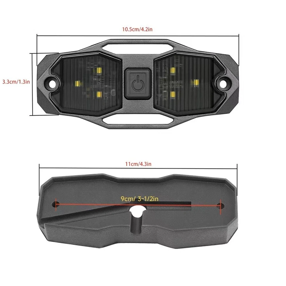 Универсальный купольный светодиодный фонарь с креплением на рулон для вездехода Polaris Ranger RZR XP 1000 ATV - Изображение 2 из 4