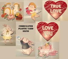 60Th Anniversary Corrugated Plastic Lawn Yard Signs Decoration 7-pc set