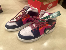 Nike Air Jordan 1 Mid GS Fire Pink Barely Grape Youth 6Y Shoes 555112-602