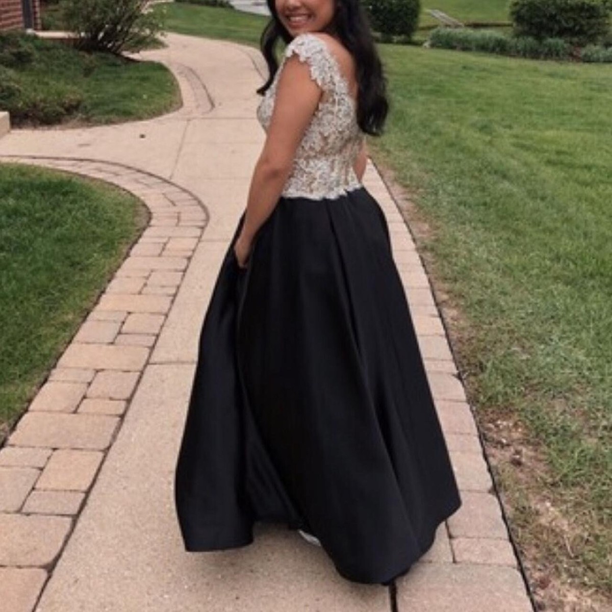 PromBay Ivory Cream White Black Prom Dress Gown | eBay PromBay Ivory Cream White Black Prom Dress Gown | eBay