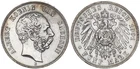 Saxony 5 Mark 1901 E-King Albert VF-XF, slight patina 85093