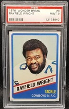 1976 Topps Wonder Bread, PSA 9, RAYFIELD WRIGHT, #8, Dallas Cowboys, PSA 9, HOF