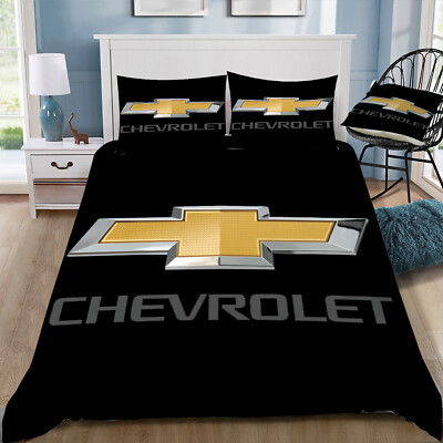 Chevrolet Doona Duvet Cover Pillowcase Black Bedding Set Home Gift