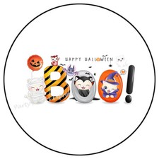 30 HAPPY HALLOWEEN BOO ANIMALS ENVELOPE SEALS LABELS PARTY FAVORS STICKERS 1.5"
