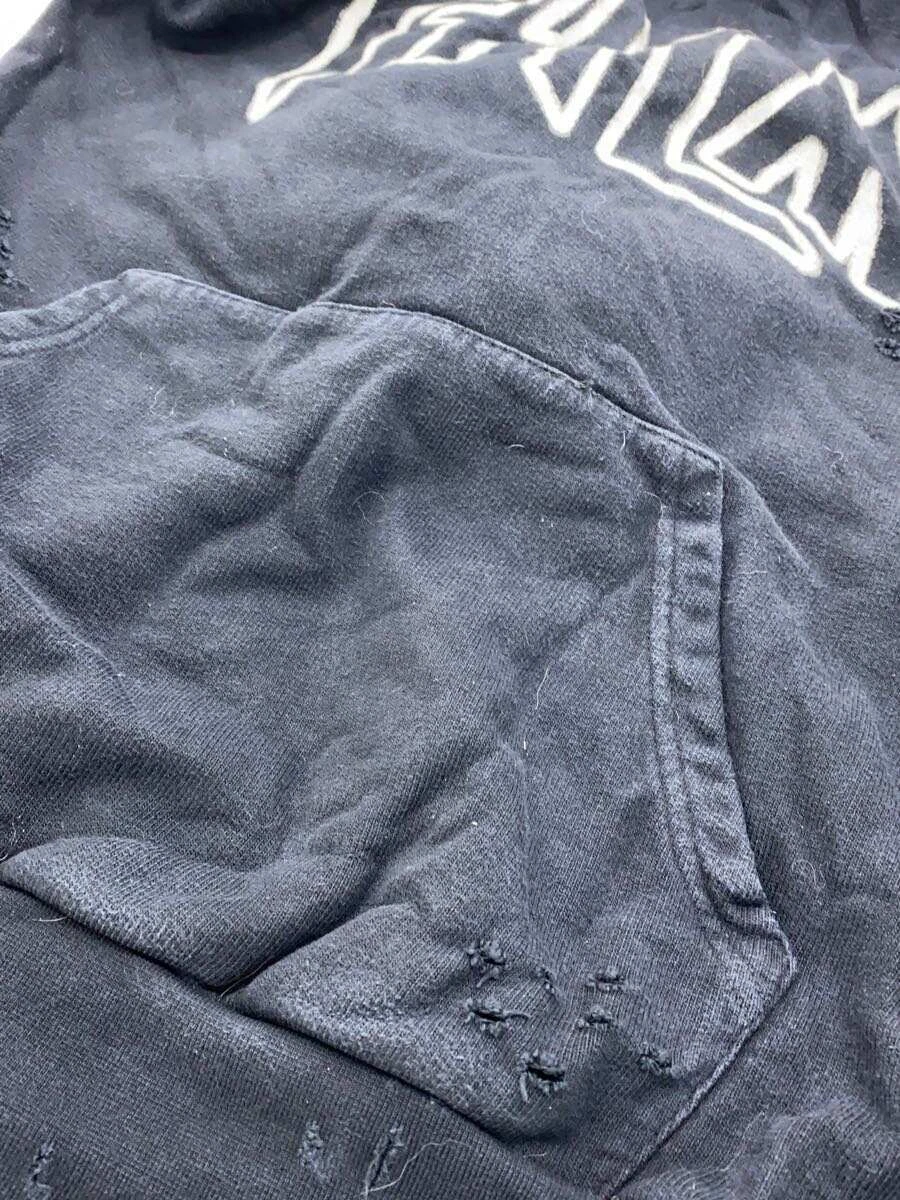 Felpa con cappuccio Palm Angels graffiti motivo fiamma danni usata