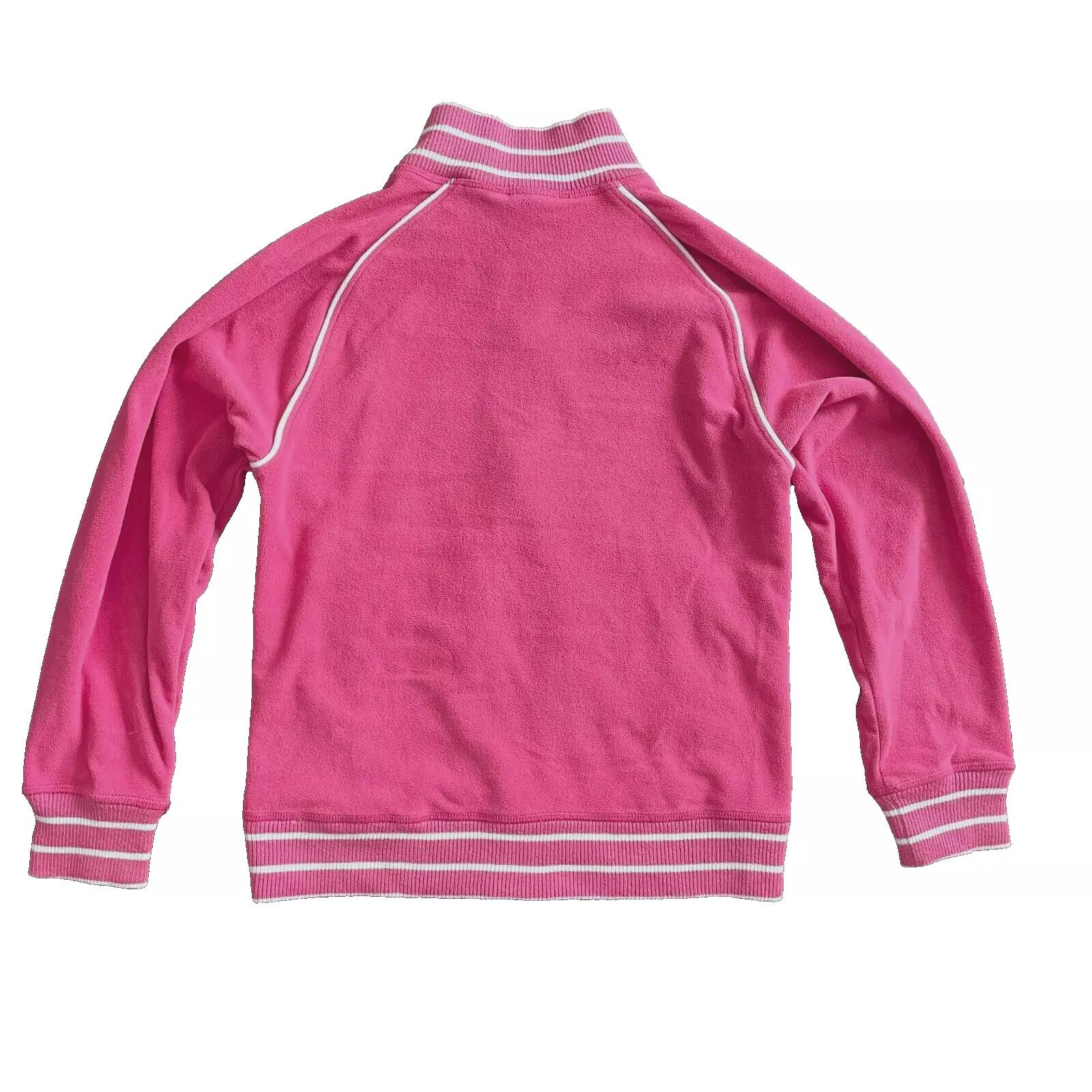 north-face girls kids full zip fleece embroidered logo jacket