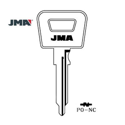 JMA Uncut Key Blank Fits for Porsche - PO7 - PO-NC (10 Pack)