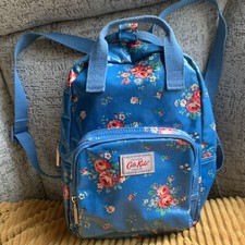 Girls Oilcloth Back Pack By”Cath kids”London(blue Floral)