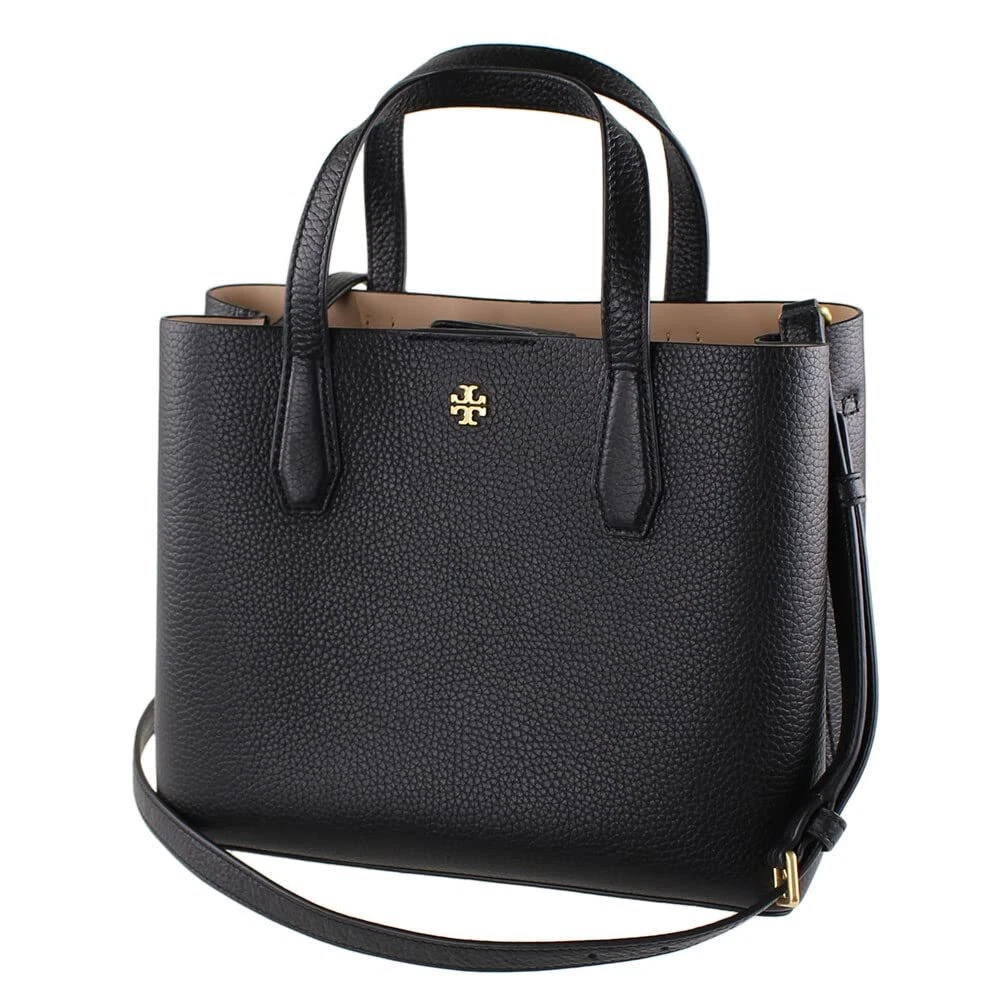 TORY BURCH 85985 BLAKE BLACK LEATHER WITH GOLD HARDWARE WOMENS SMALL TOTE  BAG | eBay