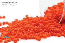 Miyuki Round Rocailles 15/0 Opaque Orange Seed Beads RR-406