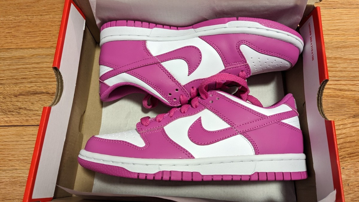Nike Dunk Low Active Fuchsia (GS) FJ0704-100 - Size 7Y - Brand New