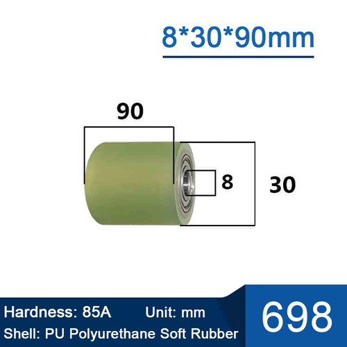 PU Polyurethane Iron Core Roller With Two Bearing Guiding Wheel Flat Belt Idler - Picture 54 of 158
