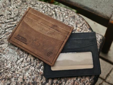 New Unisex Brushed Slim Leather Effect Credit Card Holder RFID Safe Protected