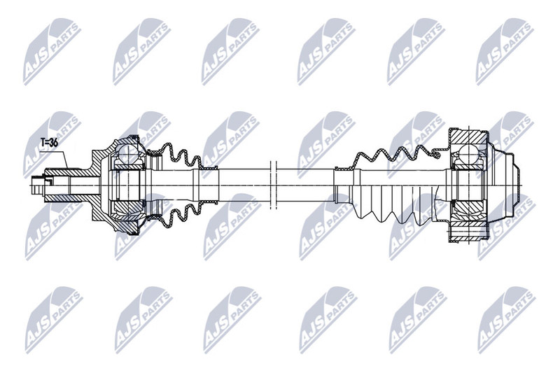 Arbre de transmission haute précision pour châssis Audi A3