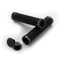 SRAM Locking MTB Handlebar Grips Lock-On Double Clamps & Plugs 130mm BLACK NEW