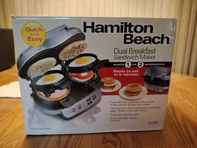 Hamilton Beach 25490 Dual Breakfast Sandwich Maker for sale online
