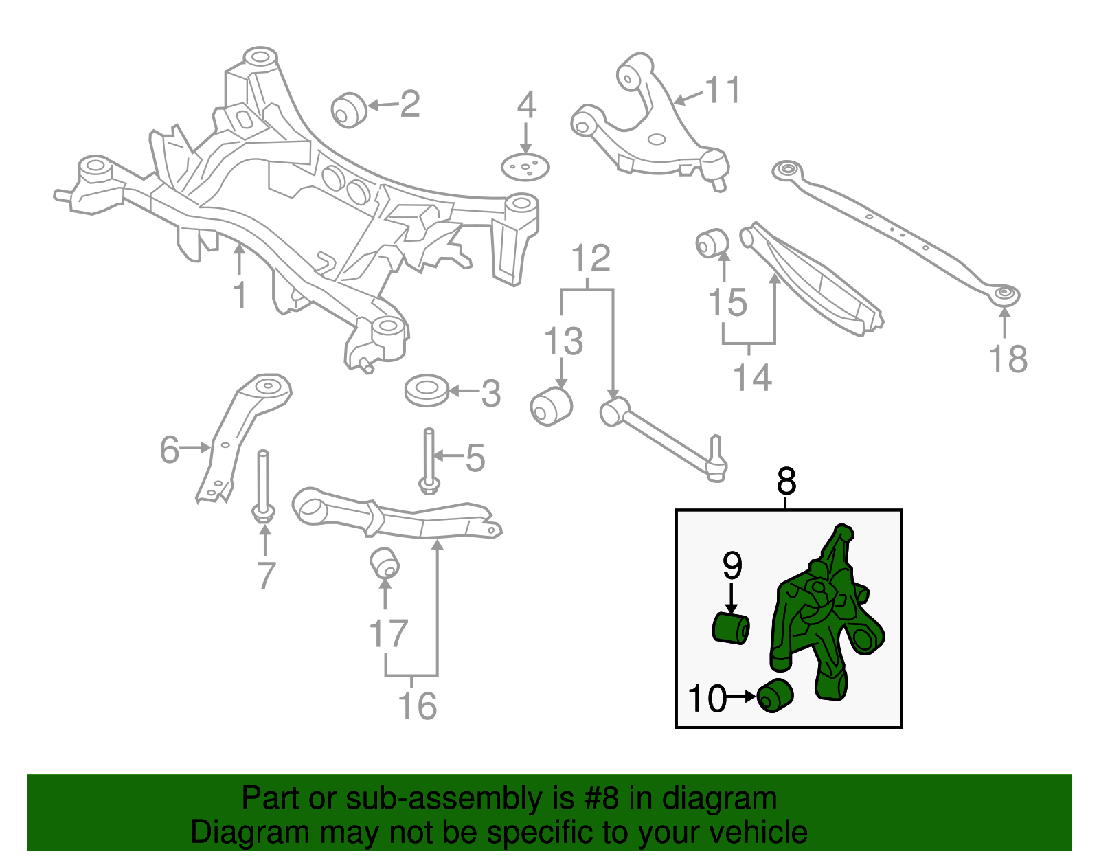 Genuine Subaru Knuckle 28411SG001 eBay