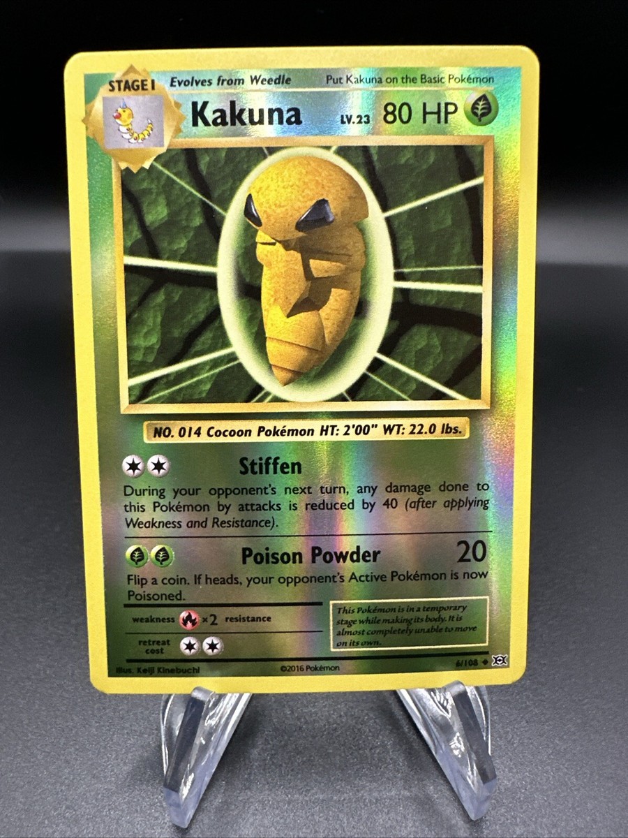 kakuna pokemon card value Kakuna - Reverse Holo - 6/108 Evolutions