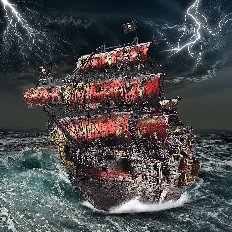 Piececool 3d Puzzles for Adult The Queen Anne'S Revenge Metal Model Kits Gifts - Image 4 of 4