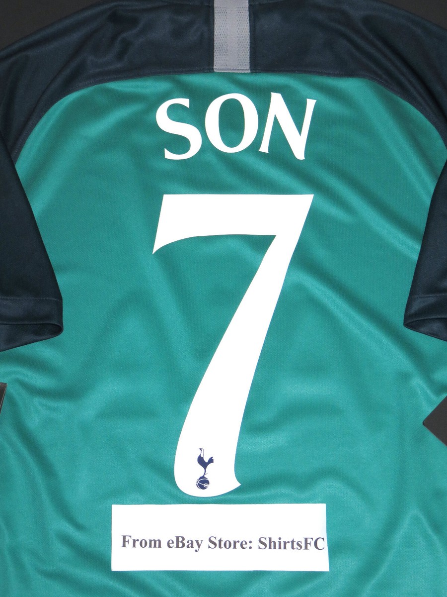 New 2018-2019 Nike Tottenham Son Heung Min UCL Third Teal Jersey