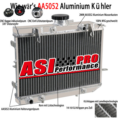 2 Reihe Aluminium Kühler For Honda Rincon 650 680 TRX650F TRX680F 2003-2021 DE