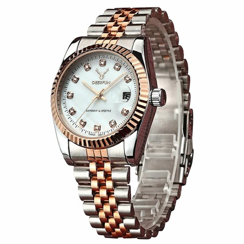 Ladies Watch Gold Silver Women Woman Smart Watches Two Tone Gift Present UK - Picture 2 of 8