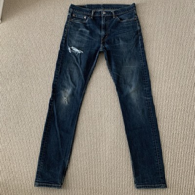 Levis 510 Mens Size 33x34 Skinny Dark Blue Denim Jeans Original Pants | eBay