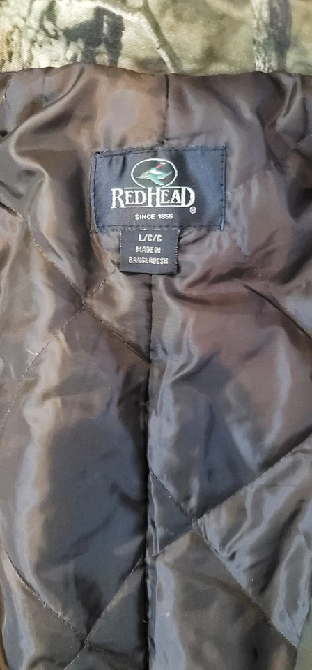 Red Head Coveralls Break-Up Camo Insulated Men’s Sz L Quilt Lined RedHead Hunt - Image 3 of 4