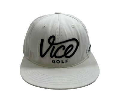 Vice Golf Snap Back Hat Cap Embrace Your Vice White Men's Adjustable