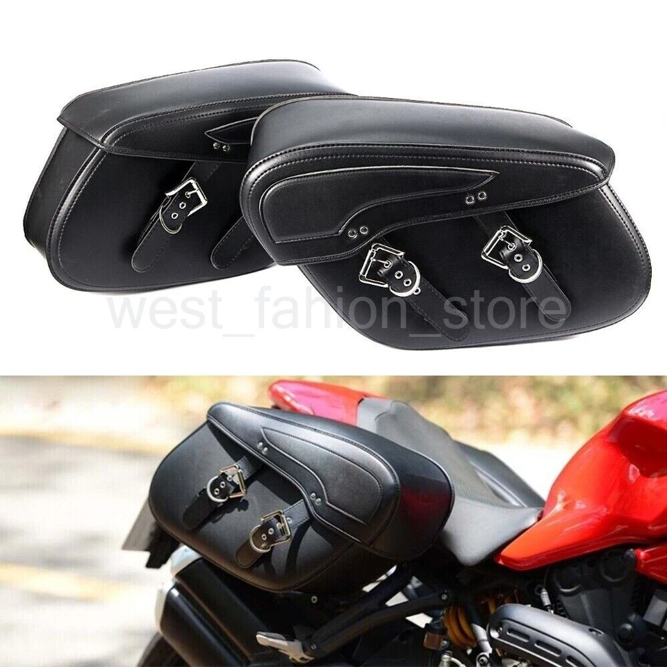 Nuevas alforjas rígidas para motocicleta maleta de equipaje para Harley Honda Yamaha Foto 4 de 4