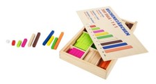 Regoli colorati in legno metodo originale Cuisenaire-Gattegno 300 pezzi